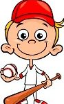 boy baseball player cartoon illustration